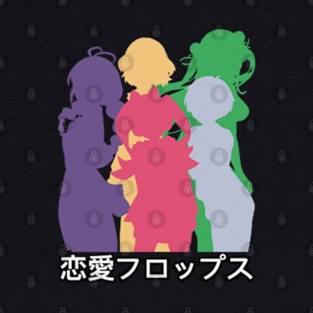 All main female characters in Love flops anime show marked by their respective hair colors by Animangapoi